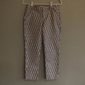 Merona Jacquard Black & White Cropped Pants